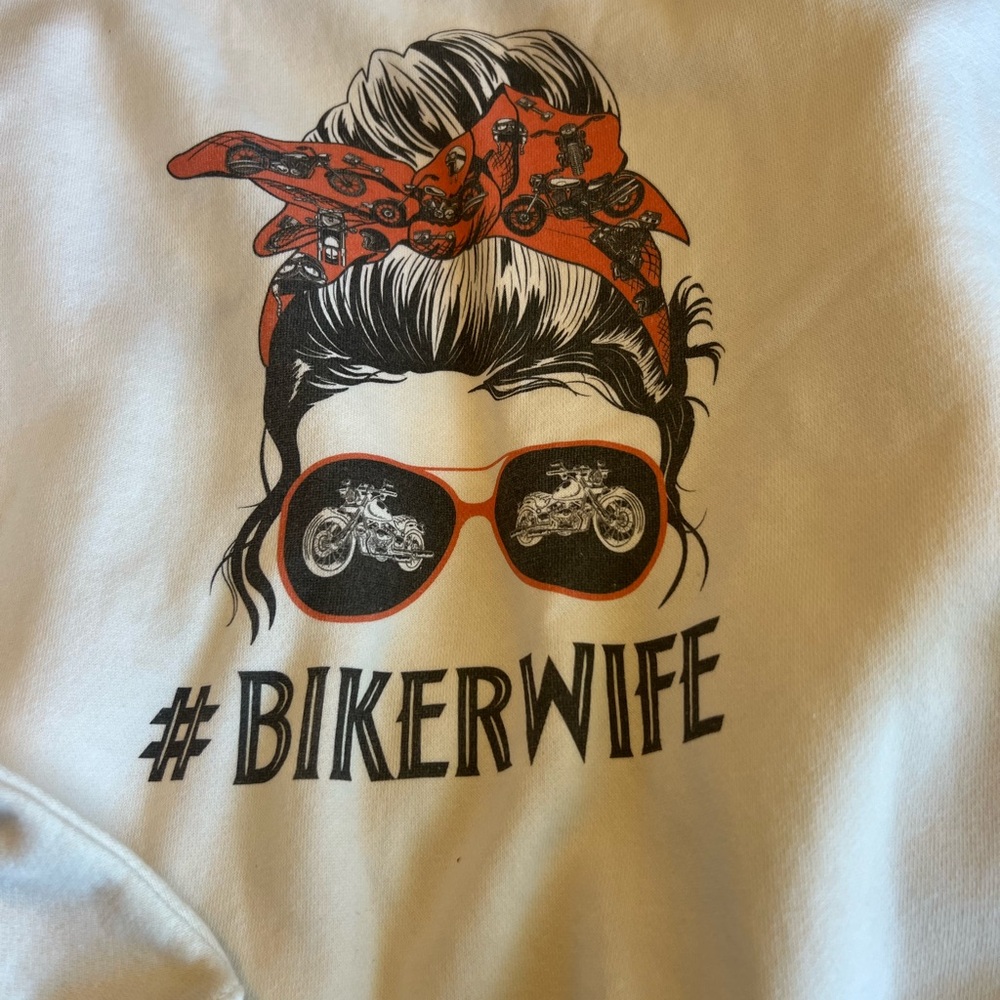 Chic Biker Wife Graphic Sweatshirt